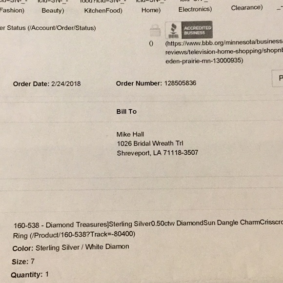 NWT Diamond Treasures SS 0.50TCW Diamond Sun Dangle Charm Crisscross Ring - Picture 14 of 16